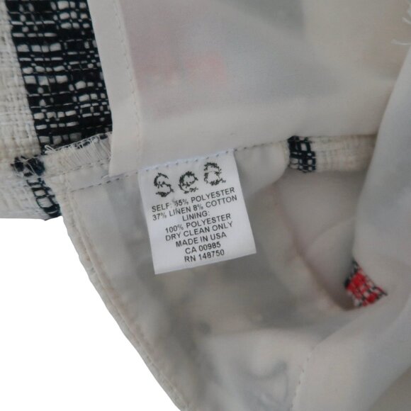 SEA NEW YORK striped Tweed cutout top sz 2 - Picture 7 of 7